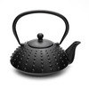 Schwarze Teekanne mit Punkten [0,8 Liter] - Fischer² | Gusseisen-Teekannen