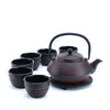 rot-schwarzes Teekannen-Set [0,8 Liter]