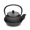 Klassische schwarze Teekanne mit Hagelmuster [0,3 Liter] - Fischer² | Gusseisen-Teekannen