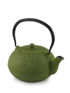 grüne Teekanne mit Muster [1,2 Liter] - Fischer² | Gusseisen-Teekannen